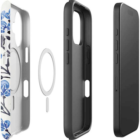 Blue Cherry Blossoms by Cat Coq iPhone 16 Plus Magsafe Impact Case